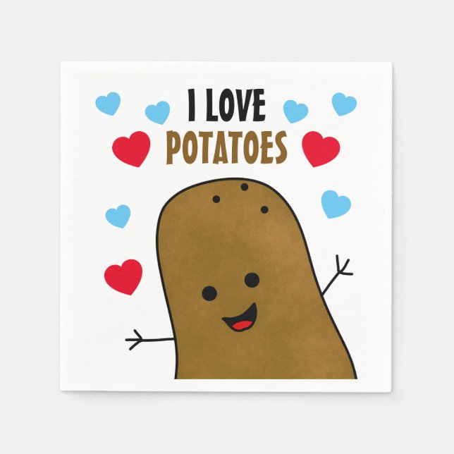 I Love Potatoes Napkin (Front)