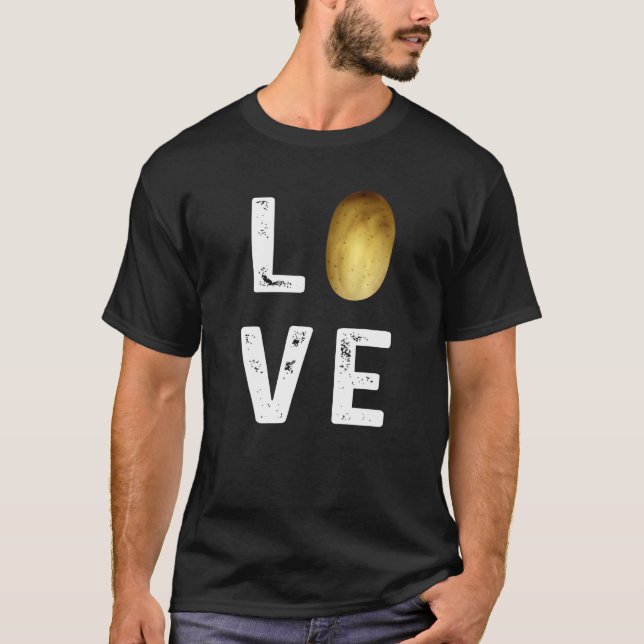I Love Potatoes Vegetable  For Potato  Cute T-Shirt (Front)