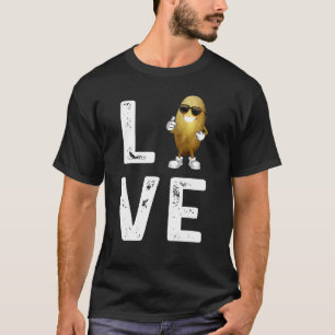 I Love Potatoes Vegetable Potato In Sunglusses Te T-Shirt