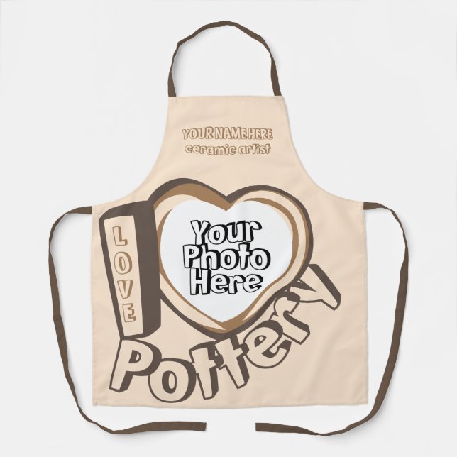 I love Pottery Apron (Front)
