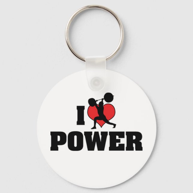 I Love Power Keychain (Front)