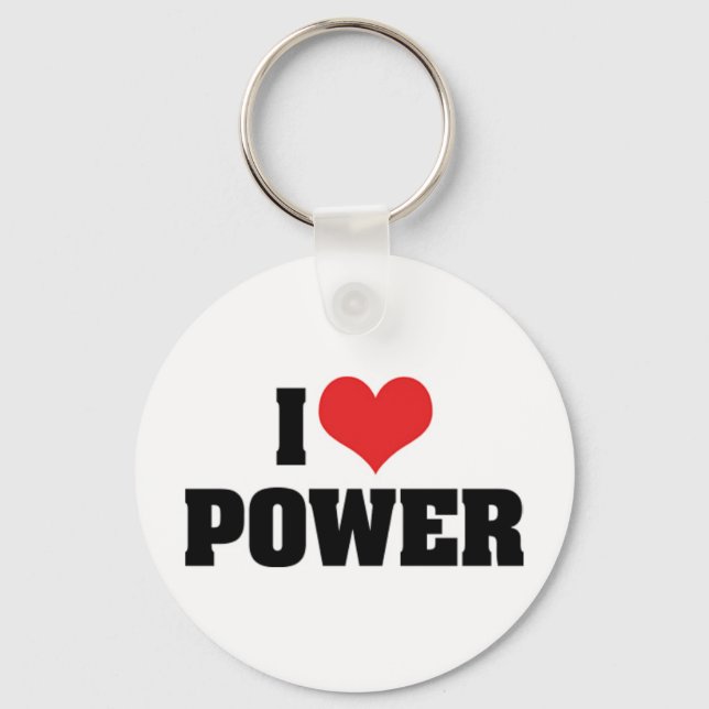 I Love Power Keychain (Front)