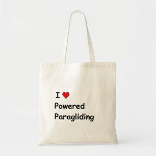 I Love Powered Paragliding Tote Bag