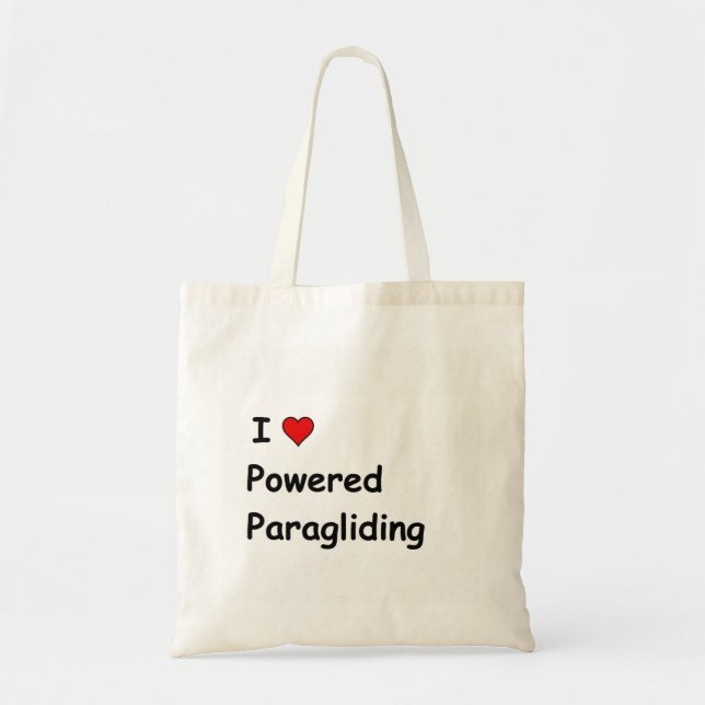 I Love Powered Paragliding Tote Bag (Front)
