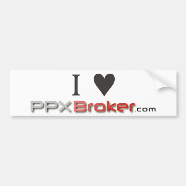 I Love PPXBroker.com Sticker (Front)