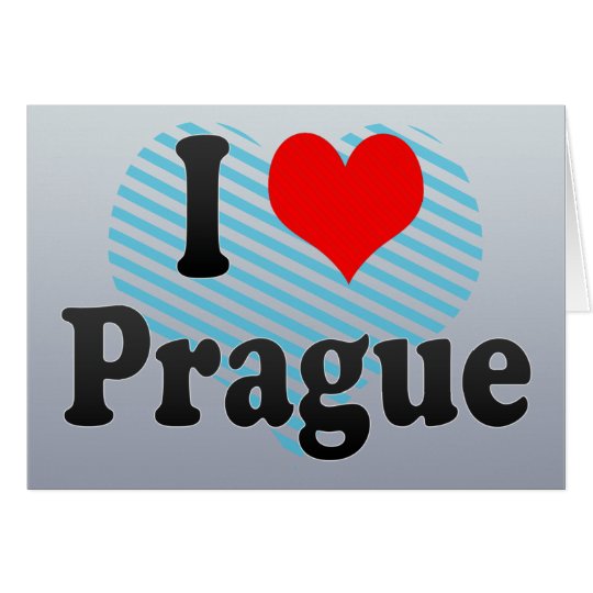 I Love Prague, Czech Republic Card
