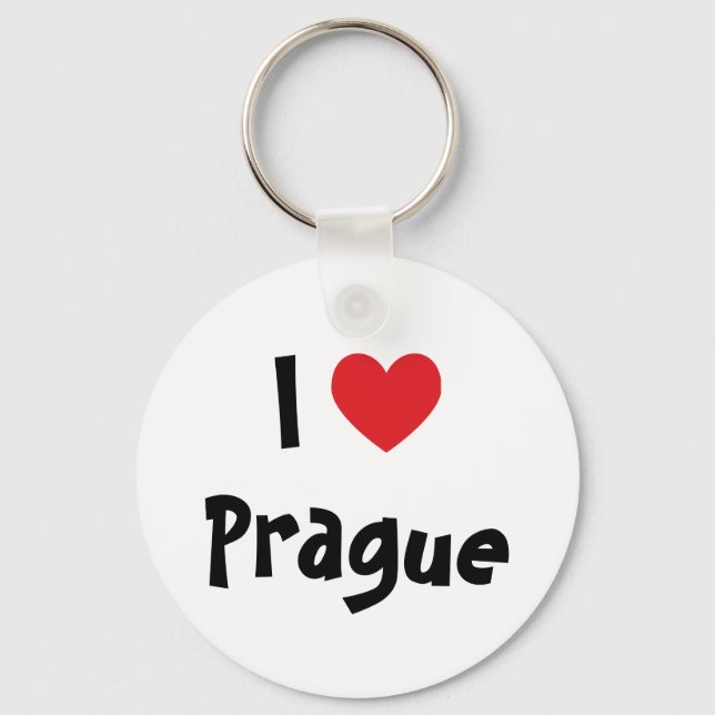 I Love Prague Key Ring (Front)