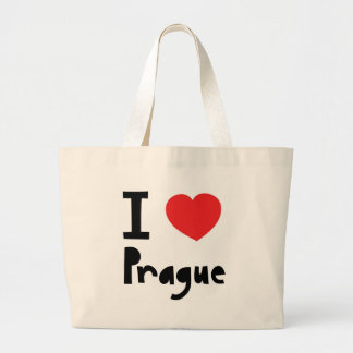 I love Prague Large Tote Bag