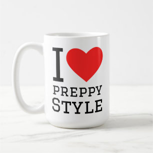 I love preppy style coffee mug