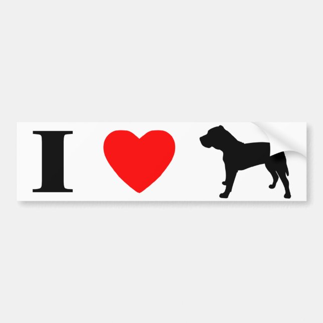 I Love Presa Canarios Bumper Sticker (Front)