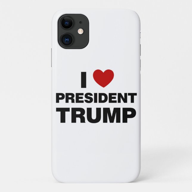 I Love President Trump Heart Case-Mate iPhone Case (Back)