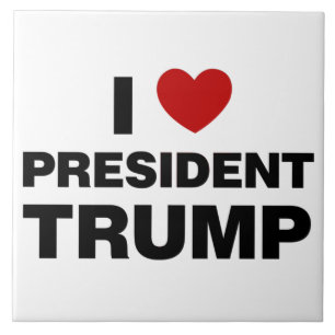 I Love President Trump Heart Ceramic Tile