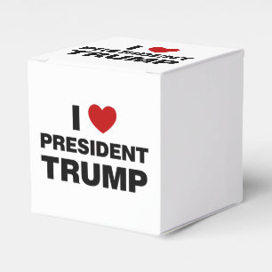 I Love President Trump Heart Favour Box