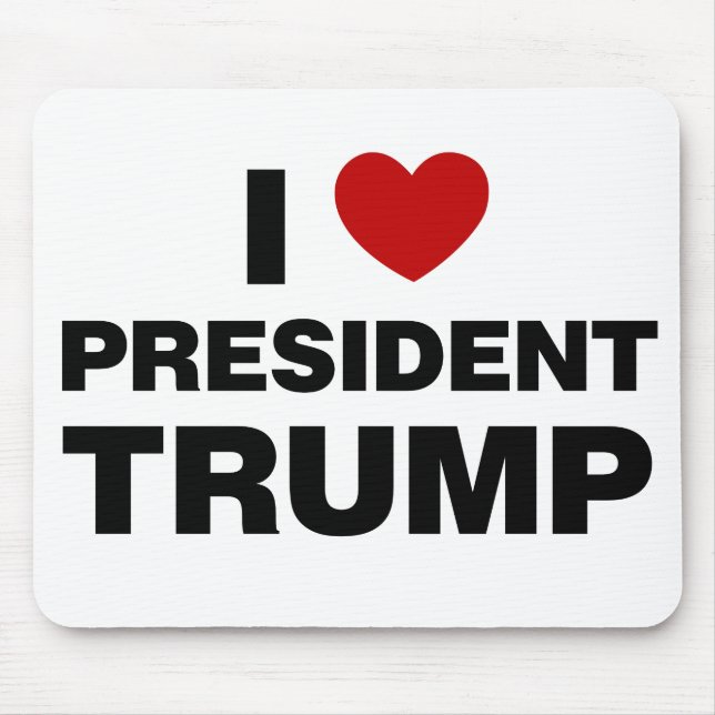 I Love President Trump Heart Mouse Pad (Front)