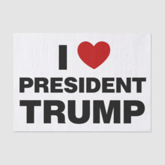 I Love President Trump Heart Tissue Paper