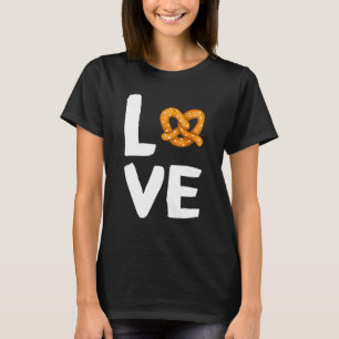 I Love Pretzels For Pretzel Day Funny Office Wear T-Shirt