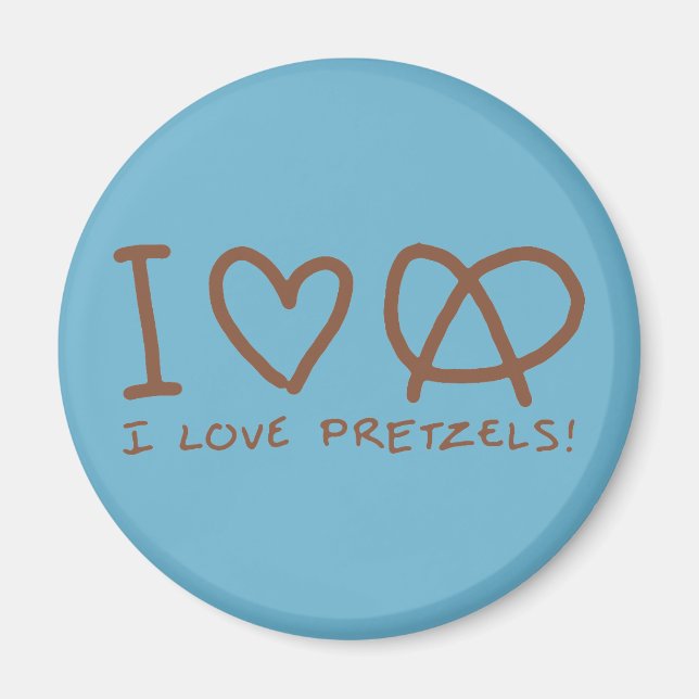 I Love Pretzels Magnet (Front)