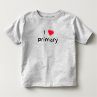 I Love Primary LDS Children's T-shirt in Colours