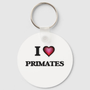 I Love Primates Key Ring