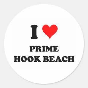 I Love Prime Hook Beach Delaware Classic Round Sticker