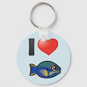 I Love Princess Parrotfish Key Ring