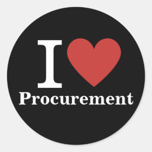 I ❤️ Love Procurement (for Employees) CUSTOM Classic Round Sticker