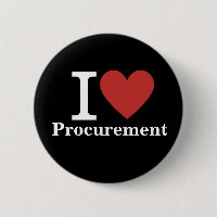 I ❤️ Love Procurement for Employees CUSTOM Pins