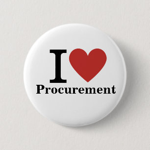 I ❤️ Love Procurement Pin Button