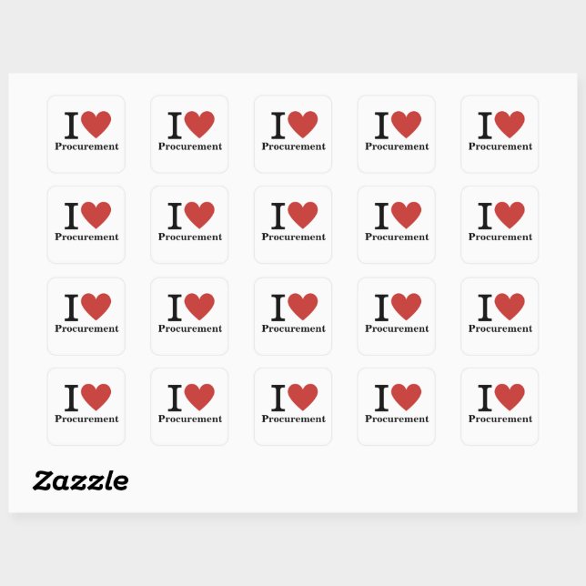 I ❤️ Love Procurement STICKER (Sheet)