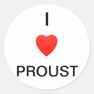 I Love Proust Classic Round Sticker