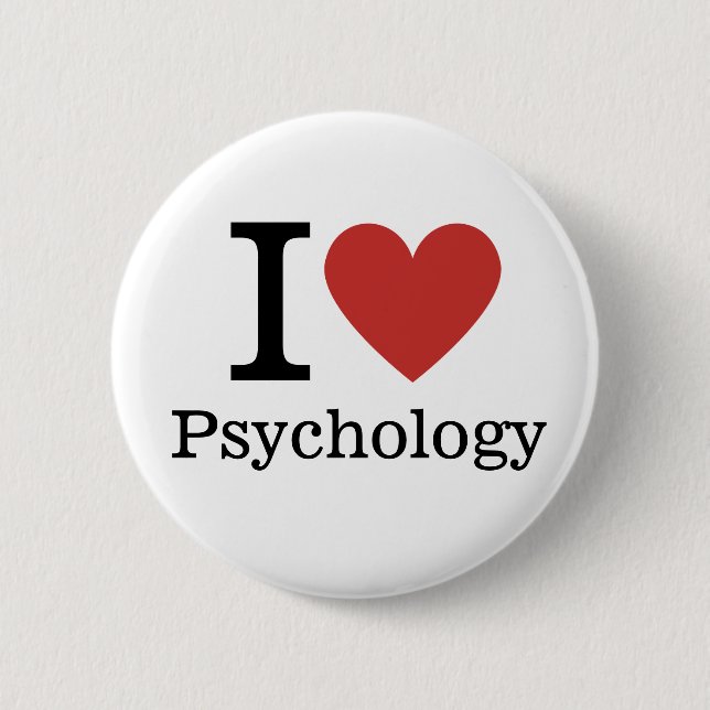 I ❤️ Love Psychology for Students/Faculty Pins (Front)