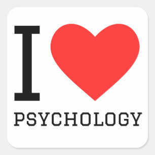 I love psychology  square sticker