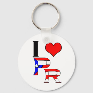 I Love Puerto Rico Key Ring
