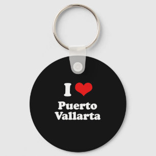 I Love Puerto Vallarta Tshirt White Tshirt Key Ring