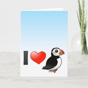 I Love Puffins Card