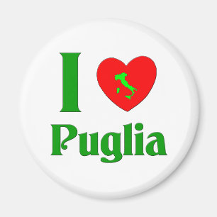 I Love Puglia Italy Magnet