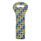 I Love Pugs Colour Squares Pattern Bottle