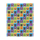 I Love Pugs Fleece Throw Blanket