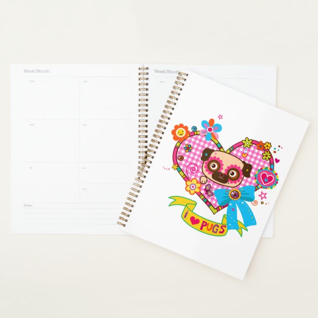 I Love Pugs! Planner (Display)