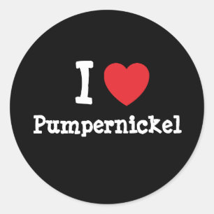 I love Pumpernickel heart T-Shirt Classic Round Sticker