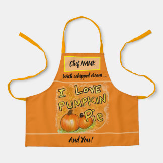 I Love Pumpkin Pie Graphic Apron