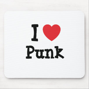 I love Punk heart custom personalised Mouse Pad