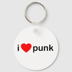 I Love Punk Key Ring