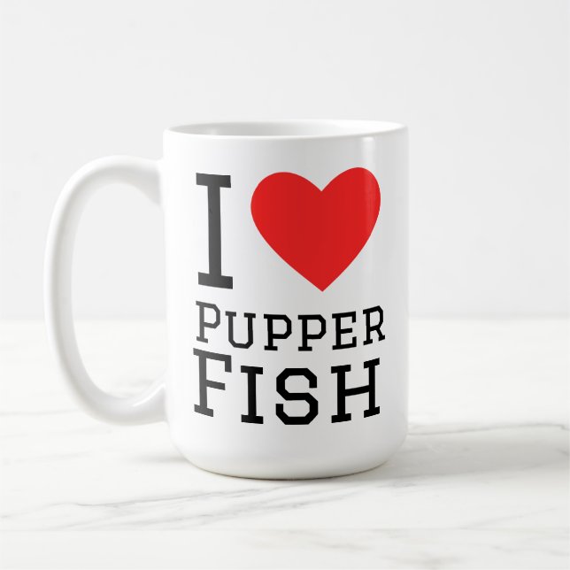 I love pupper fish coffee mug (Left)