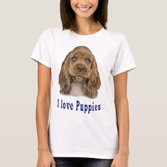 I love puppies  T-shirts (Front)