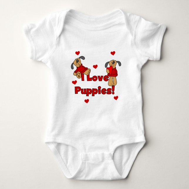 I Love Puppies Tshirts and Gifts (Front)