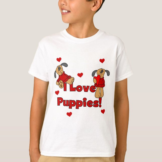 I Love Puppies Tshirts and Gifts (Front)