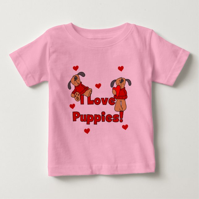 I Love Puppies Tshirts and Gifts (Front)