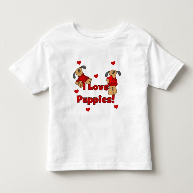I Love Puppies Tshirts and Gifts (Front)