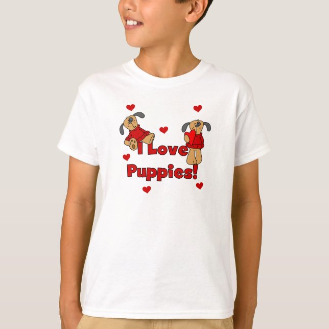 I Love Puppies Tshirts and Gifts (Front)